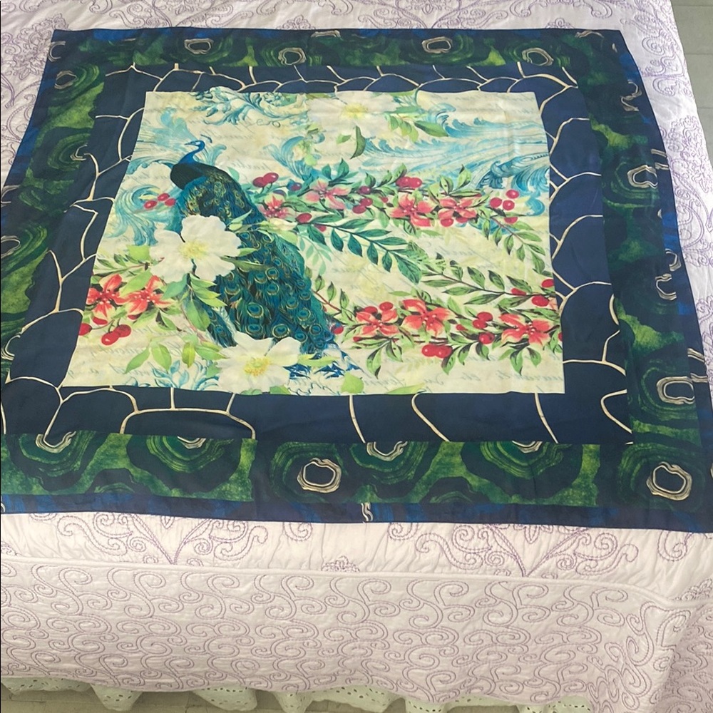 SASSY JONES- Peacock Print Scarf